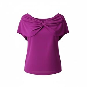 Forever 21 Twist-Front Boatneck Top in Magenta